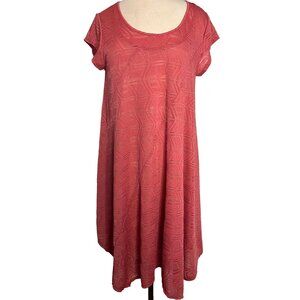 Live and let live women’s shift dress size XL Pink Midi Stretch Y2K
